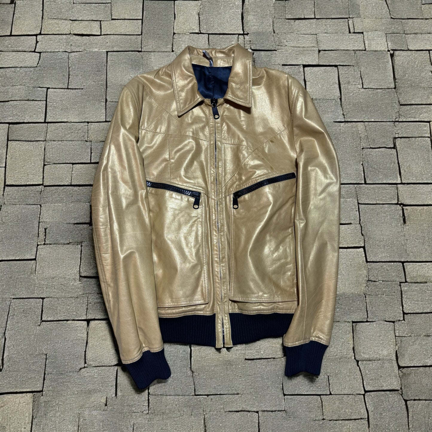 SS09 Dior Homme Gold Bomber Jacket