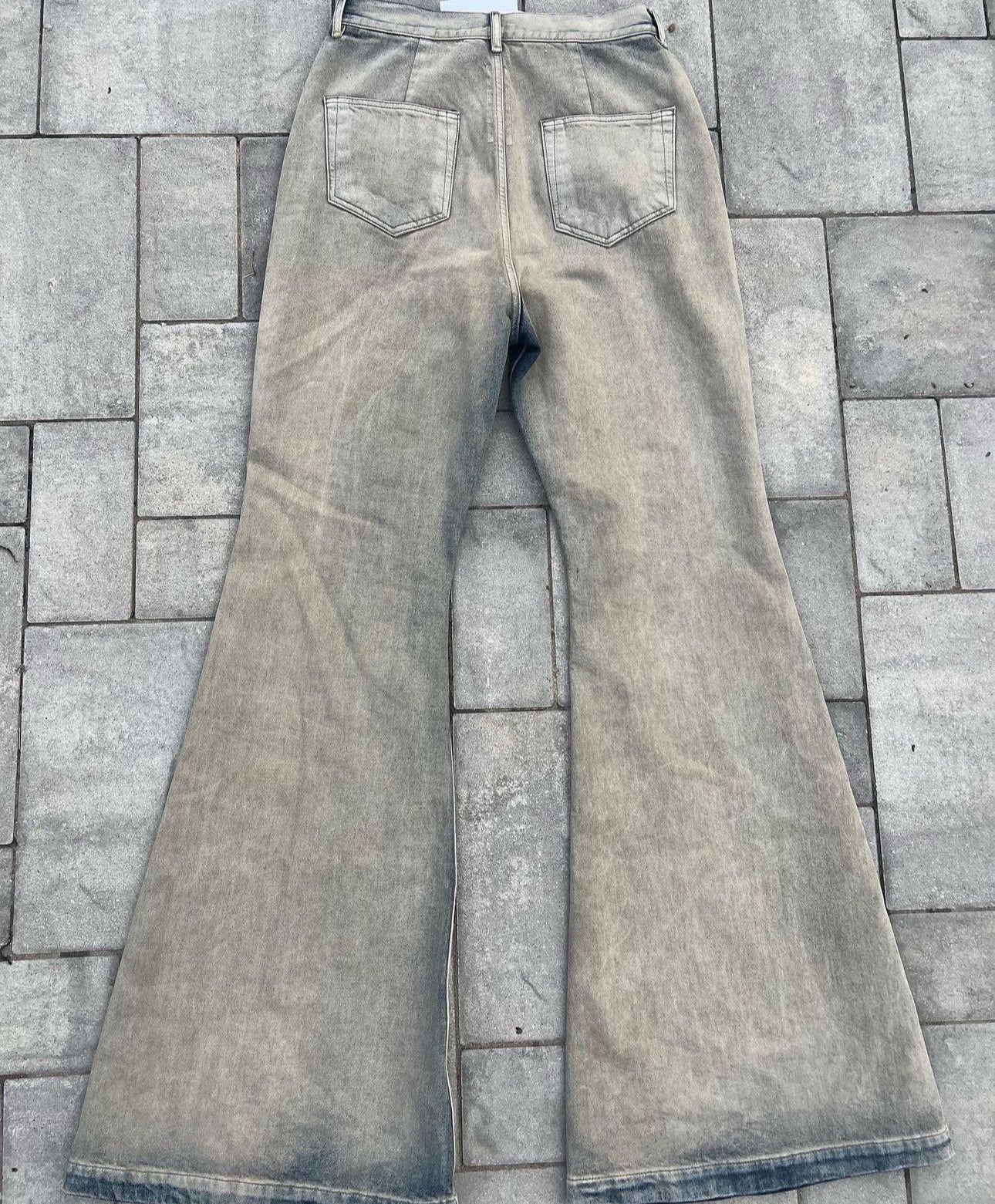 Rick Owens Mineral Pearl Bolan Bootcut Denim