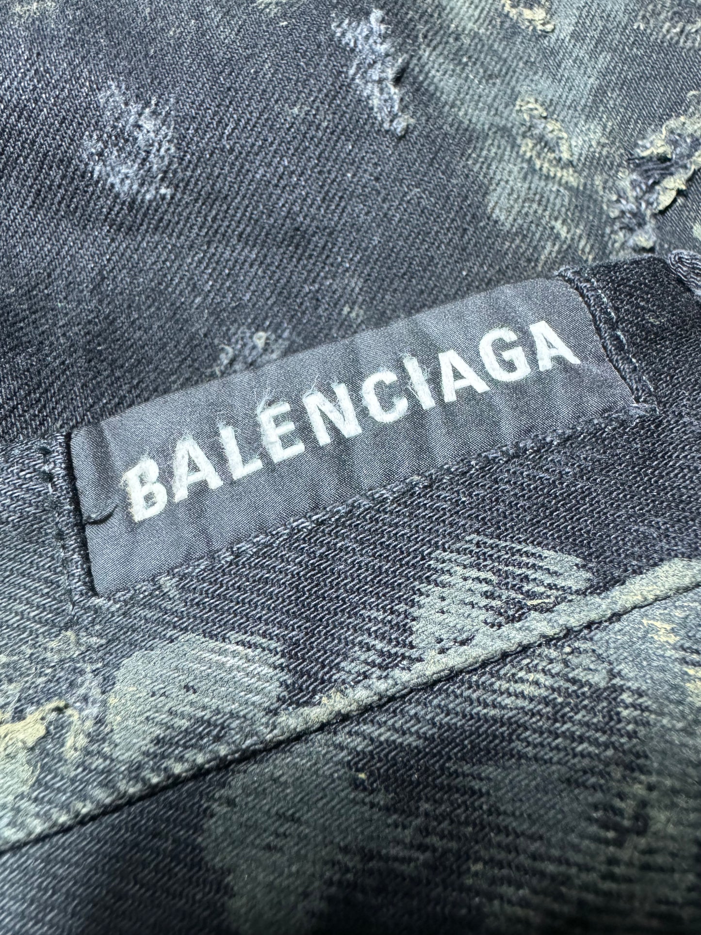 Balenciaga Super Destroyed Muddy Denim