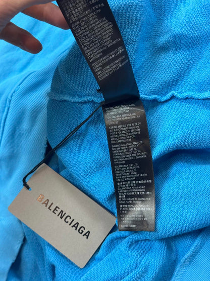 SS23 Balenciaga Blue Distressed Campaign Hoodie