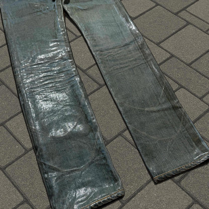SS04 Dior Homme Bleu Clair Waxed Denim