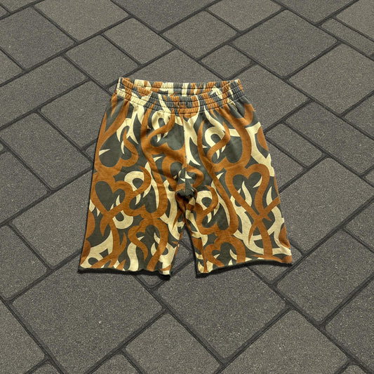 AW04 Number (N)ine Green Tribal Camo Shorts