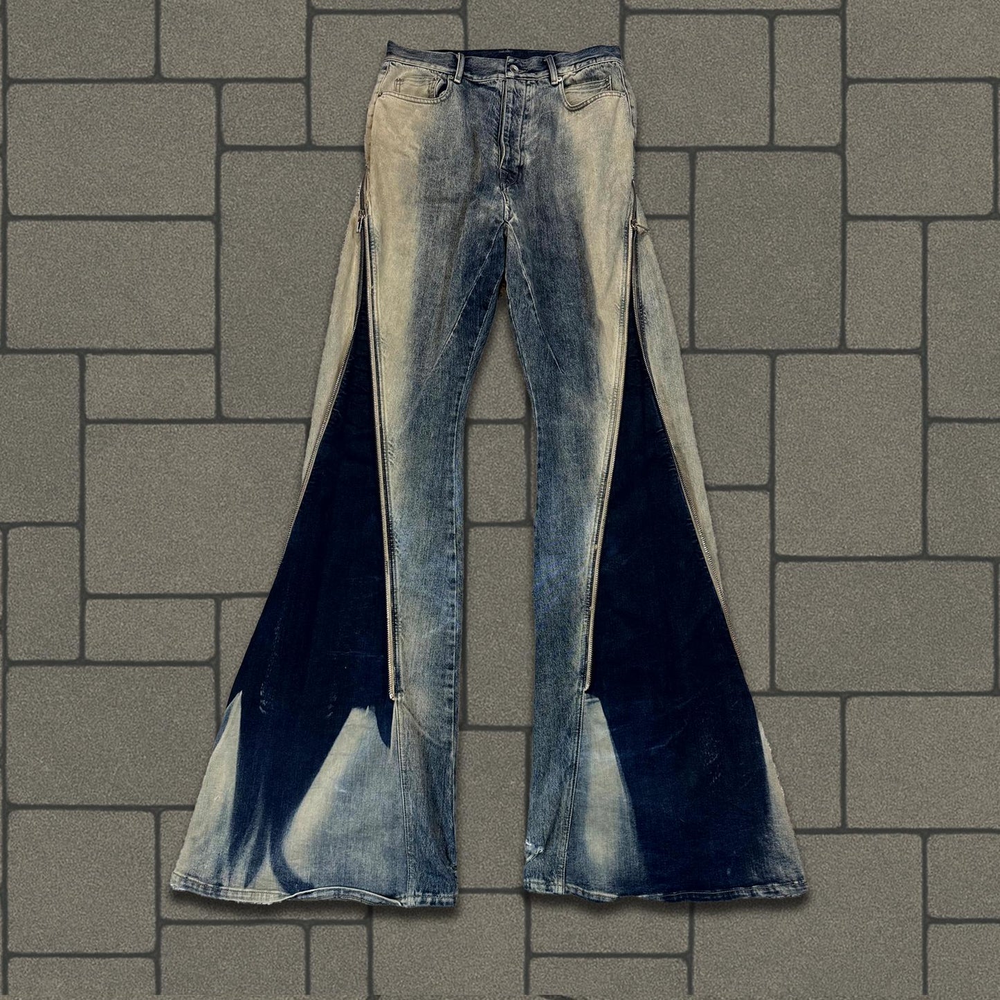 SS23 Rick Owens Mineral Pearl Bolan Banana Cut Denim