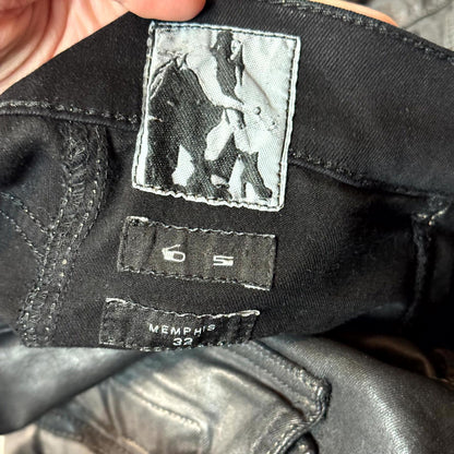 SS16 Rick Owens Waxed Memphis Cut Denim