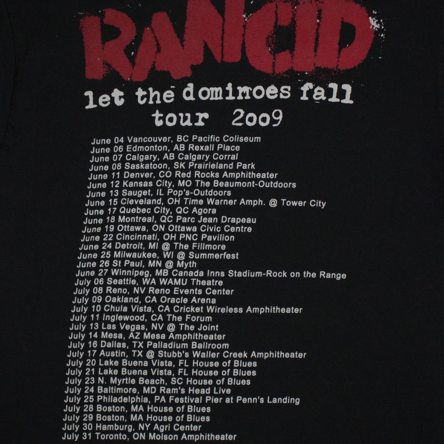 2009 Rancid Puppeteer Tee
