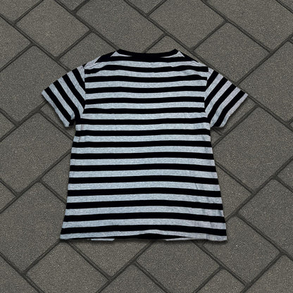 Saint Laurent Paris Grey Striped Tee