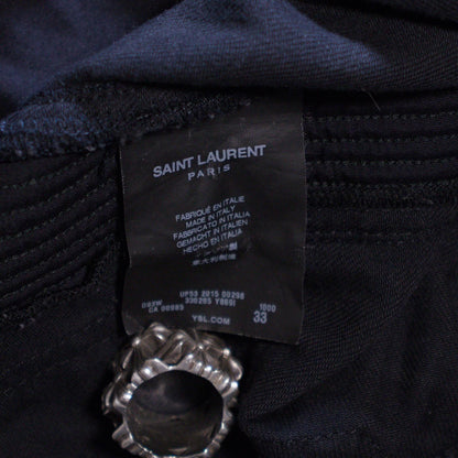 FW15 Saint Laurent Paris Zipper Knee Moto D04 Denim