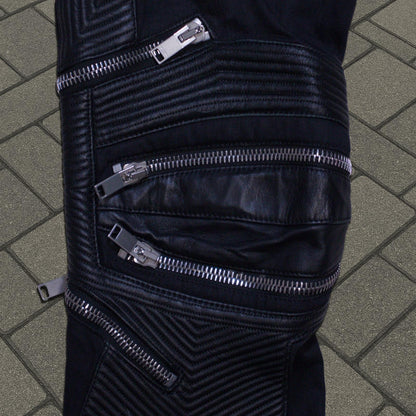 FW15 Saint Laurent Paris Zipper Knee Moto D04 Denim