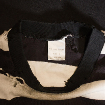 SS02 Number (N)ine ‘Modern Age’ Distressed Striped Shirt