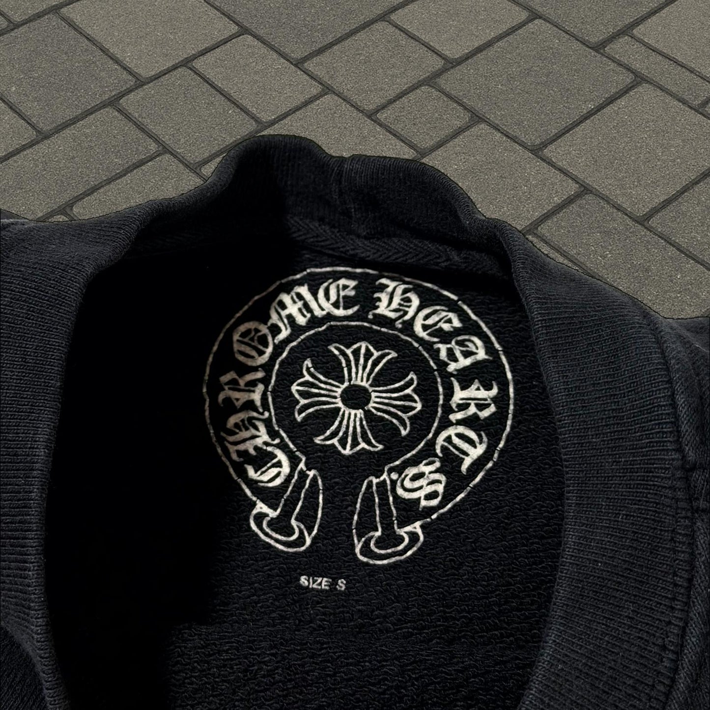 Chrome Hearts Black Raglan Horseshoe Tee