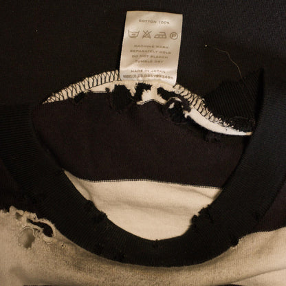 SS02 Number (N)ine ‘Modern Age’ Distressed Striped Shirt