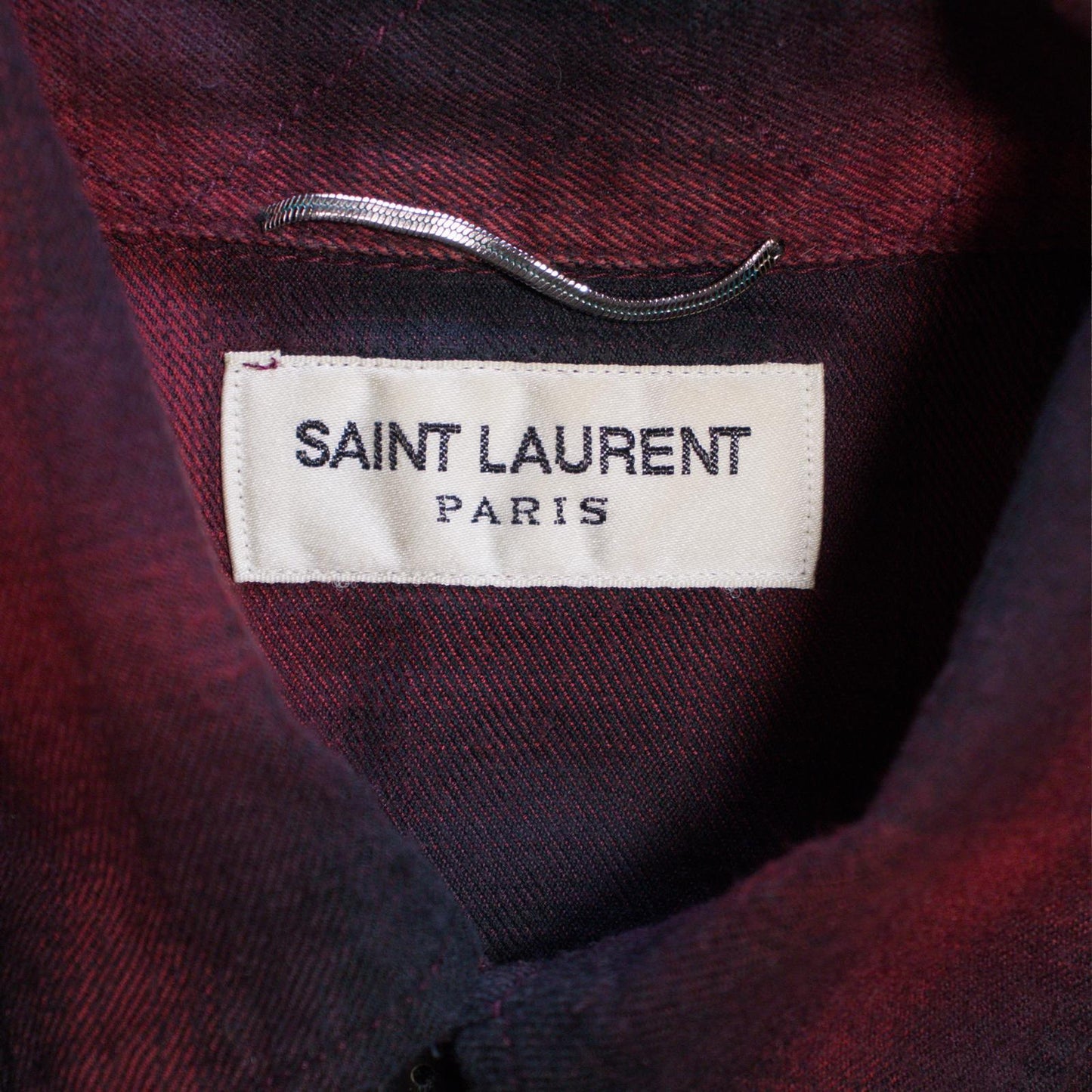 SS15 Saint Laurent Paris Red Flannel