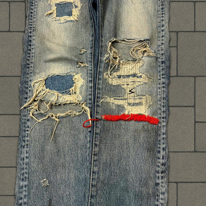 SS10 Undercover Red Yarn 68 Denim