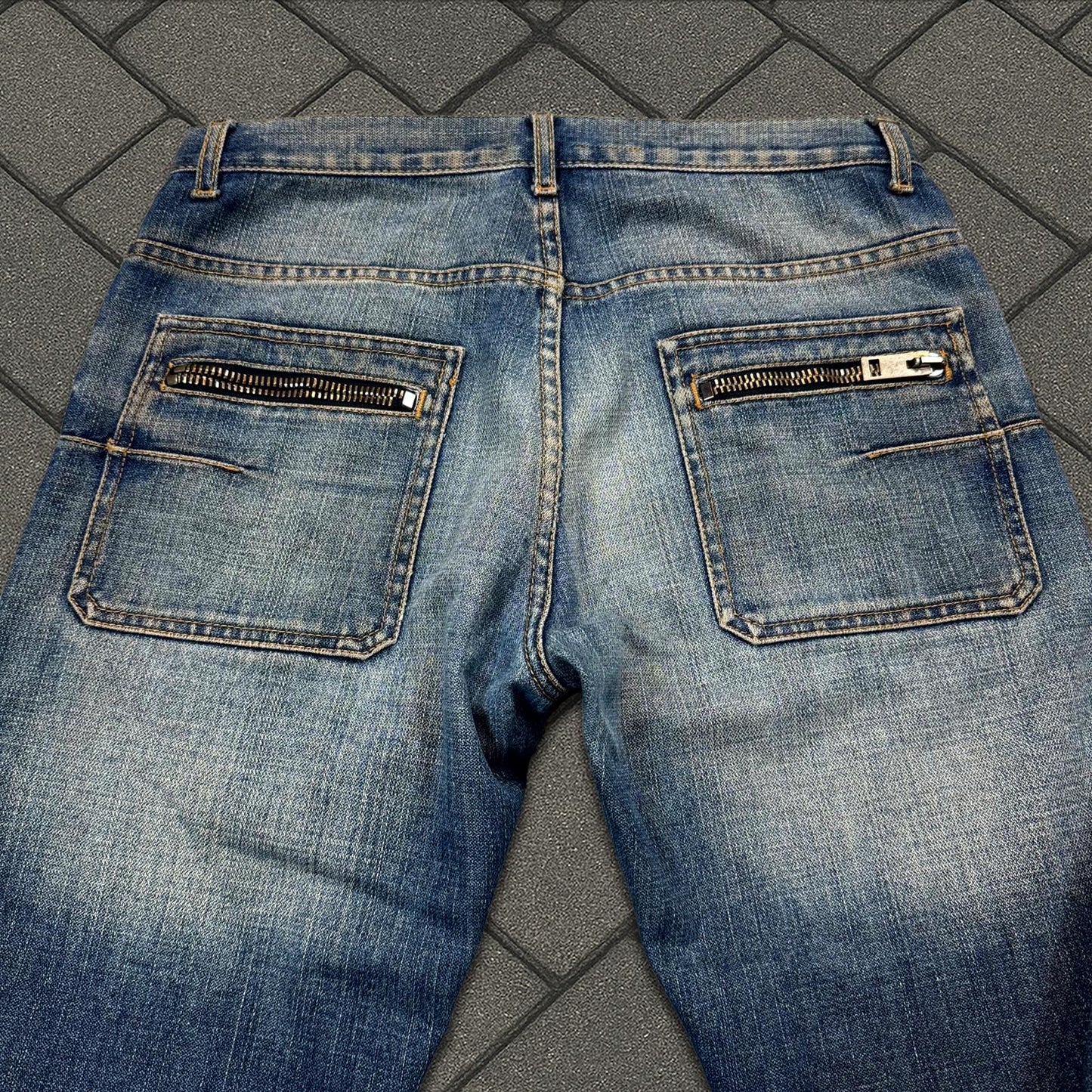 SS05 Dior Homme Rust Zipper Bootcut Denim