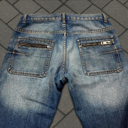 SS05 Dior Homme Rust Zipper Bootcut Denim