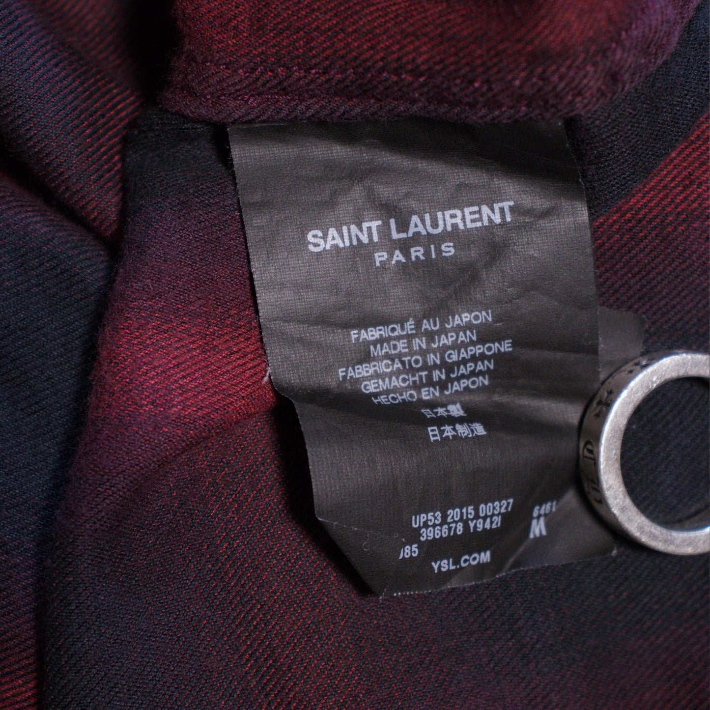 SS15 Saint Laurent Paris Red Flannel