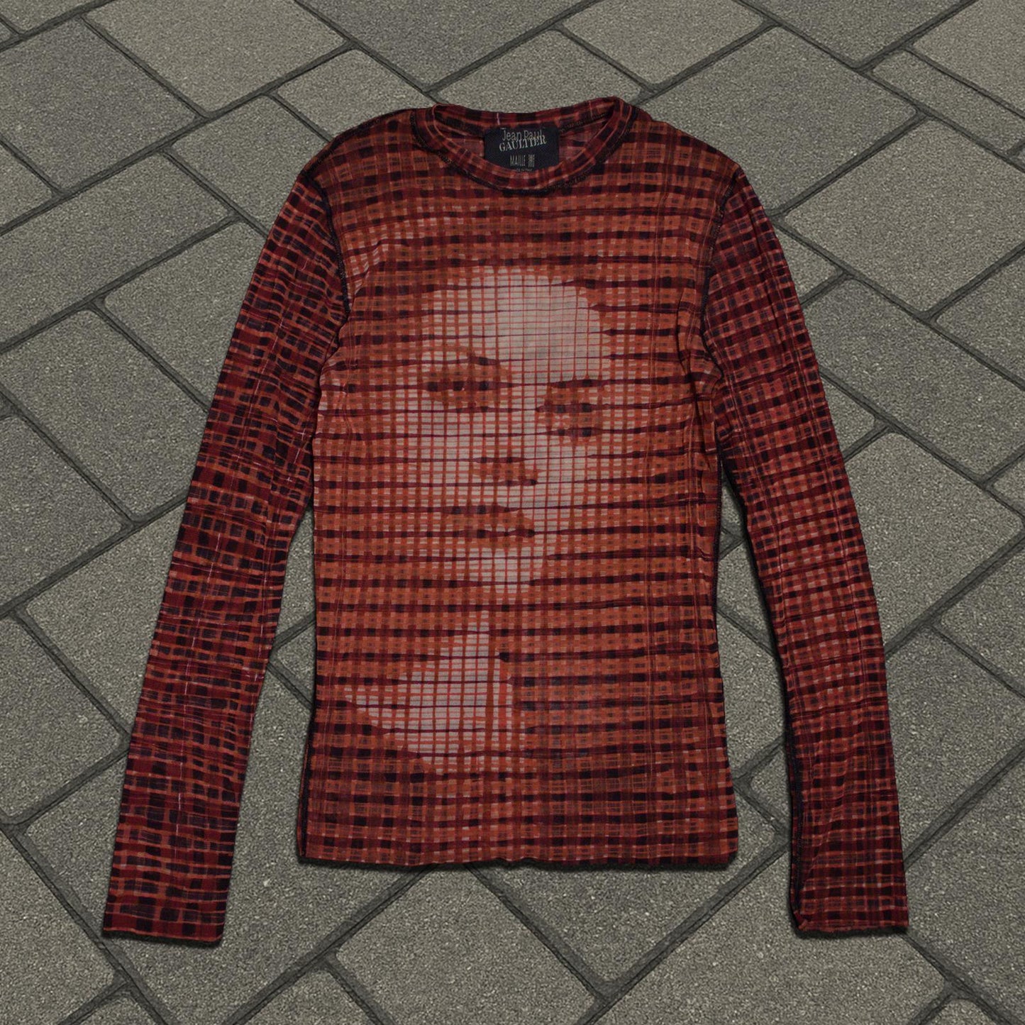 AW01 Jean Paul Gaultier Greta Garbo Mesh Longsleeve