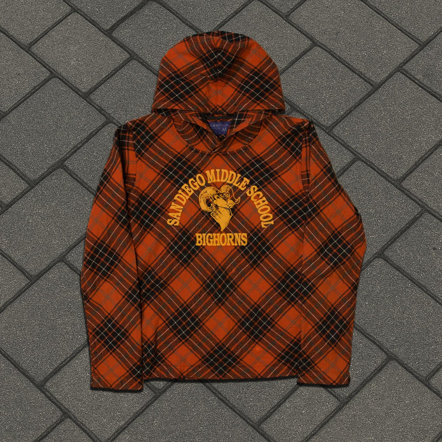 AD2002 Junya Watanabe Plaid ‘Bighorns’ Colligate Hoodie