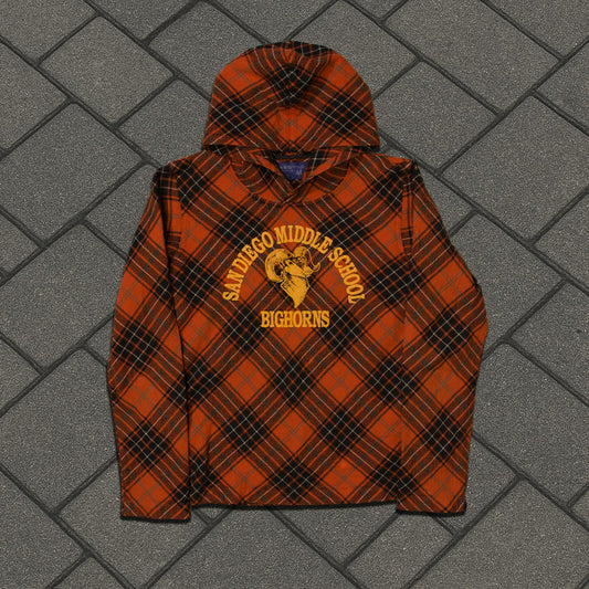 AD2002 Junya Watanabe Plaid ‘Bighorns’ Colligate Hoodie