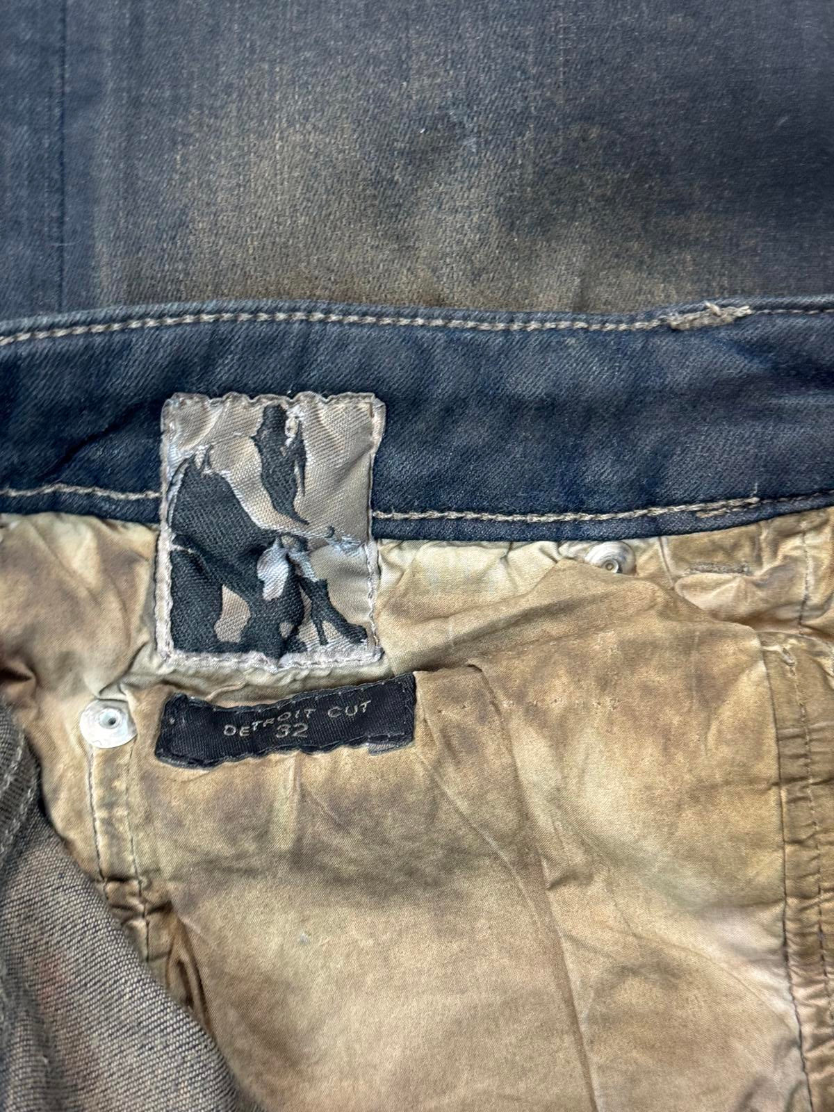 FW23 Rick Owens Mudwashed Detroit Cut Denim