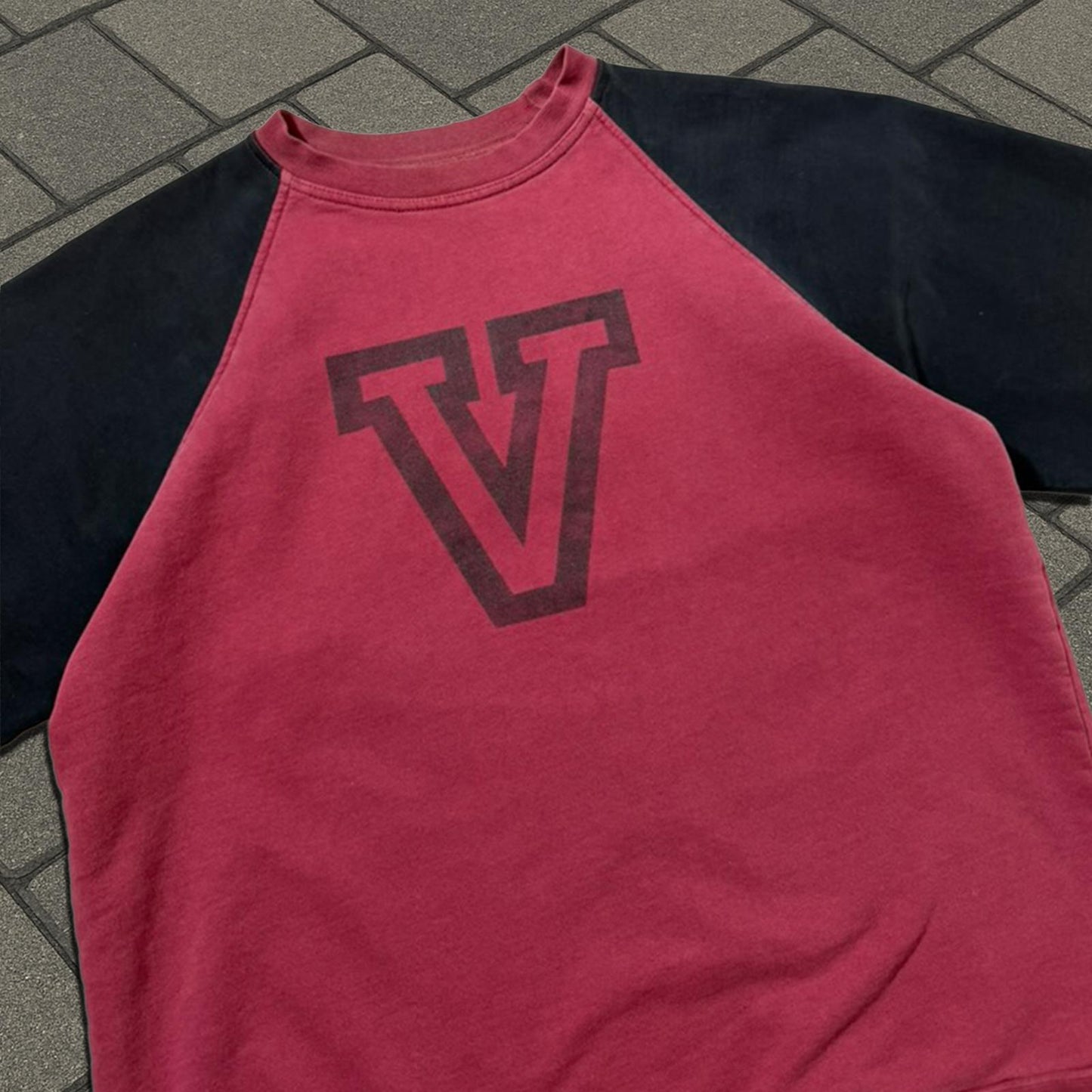 AW02 Raf Simons Red Virginia Creeper Raglan Shirt