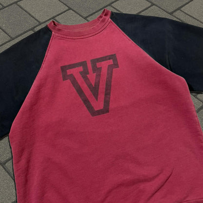 AW02 Raf Simons Red Virginia Creeper Raglan Shirt
