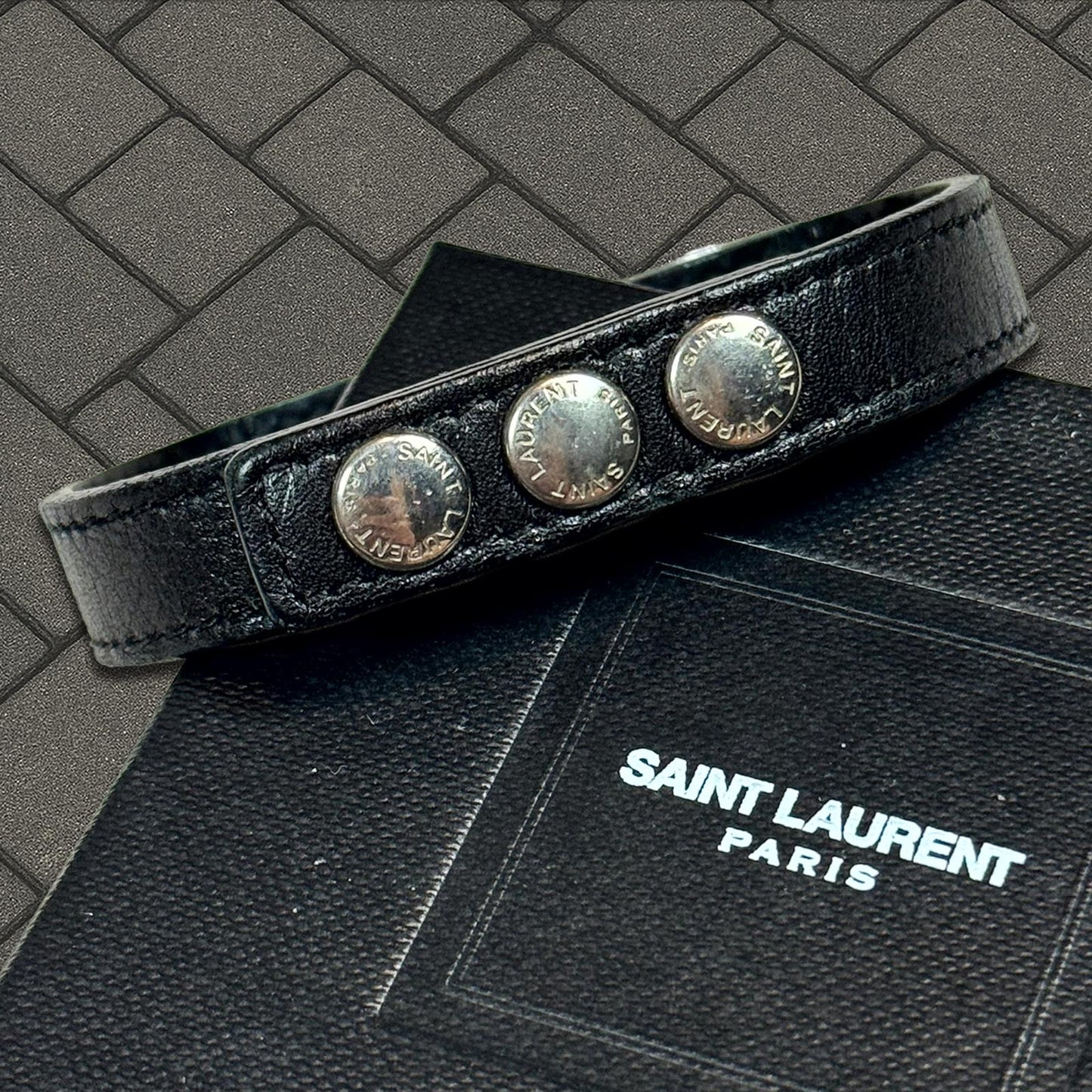 FW13 Saint Laurent Paris Studded Bracelet