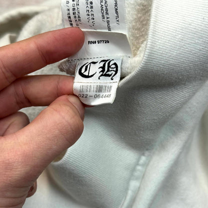 Chrome Hearts White Horseshoe Zip Up Hoodie