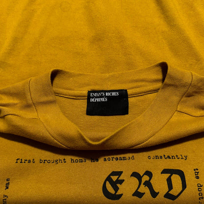 Enfants Riches Deptime 'When Love Isnt Enough' Yellow Raglan Tee Shirt
