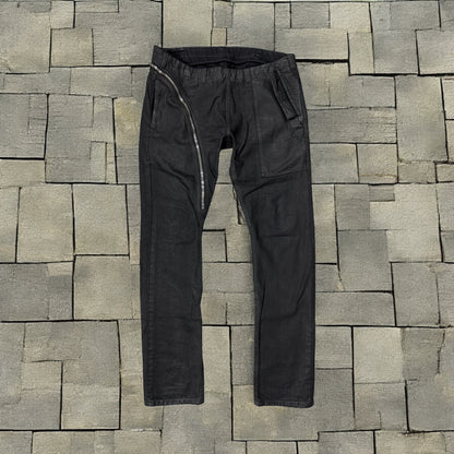 FW15 Rick Owens Black Waxed Aircut Denim