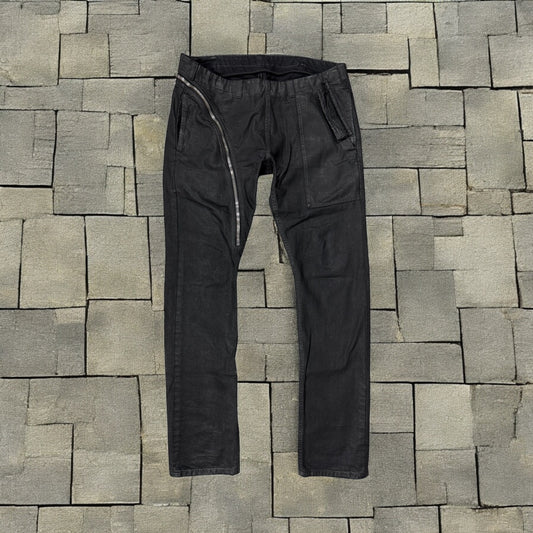 FW15 Rick Owens Black Waxed Aircut Denim