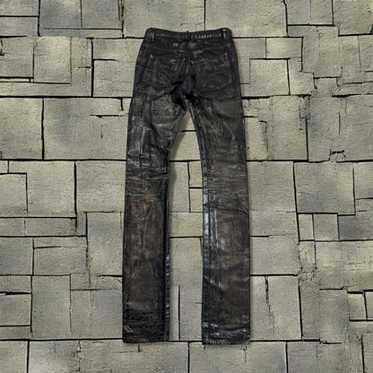 AW03 Dior Homme Black Luster Denim
