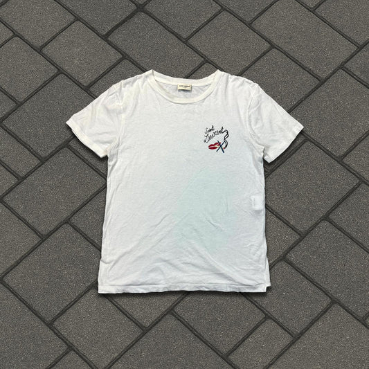 2017 Saint Laurent Paris White “No Smoking” Tee