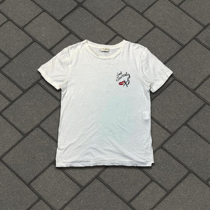 2017 Saint Laurent Paris White “No Smoking” Tee