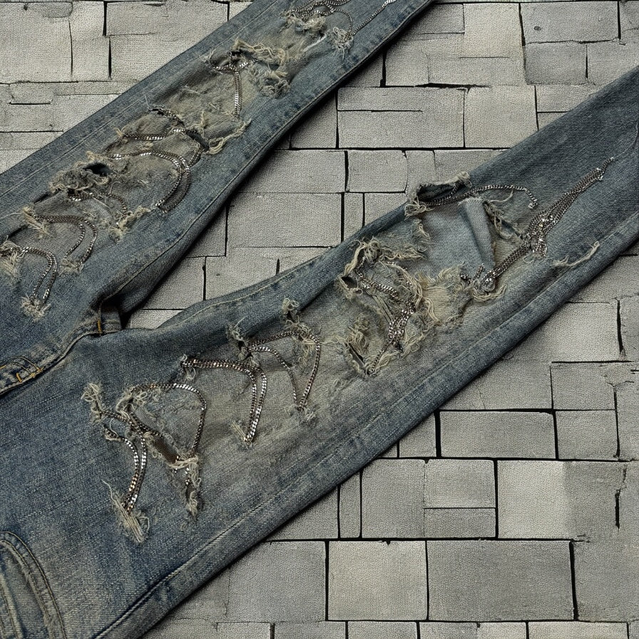 FW13 Saint Laurent Chain Denim