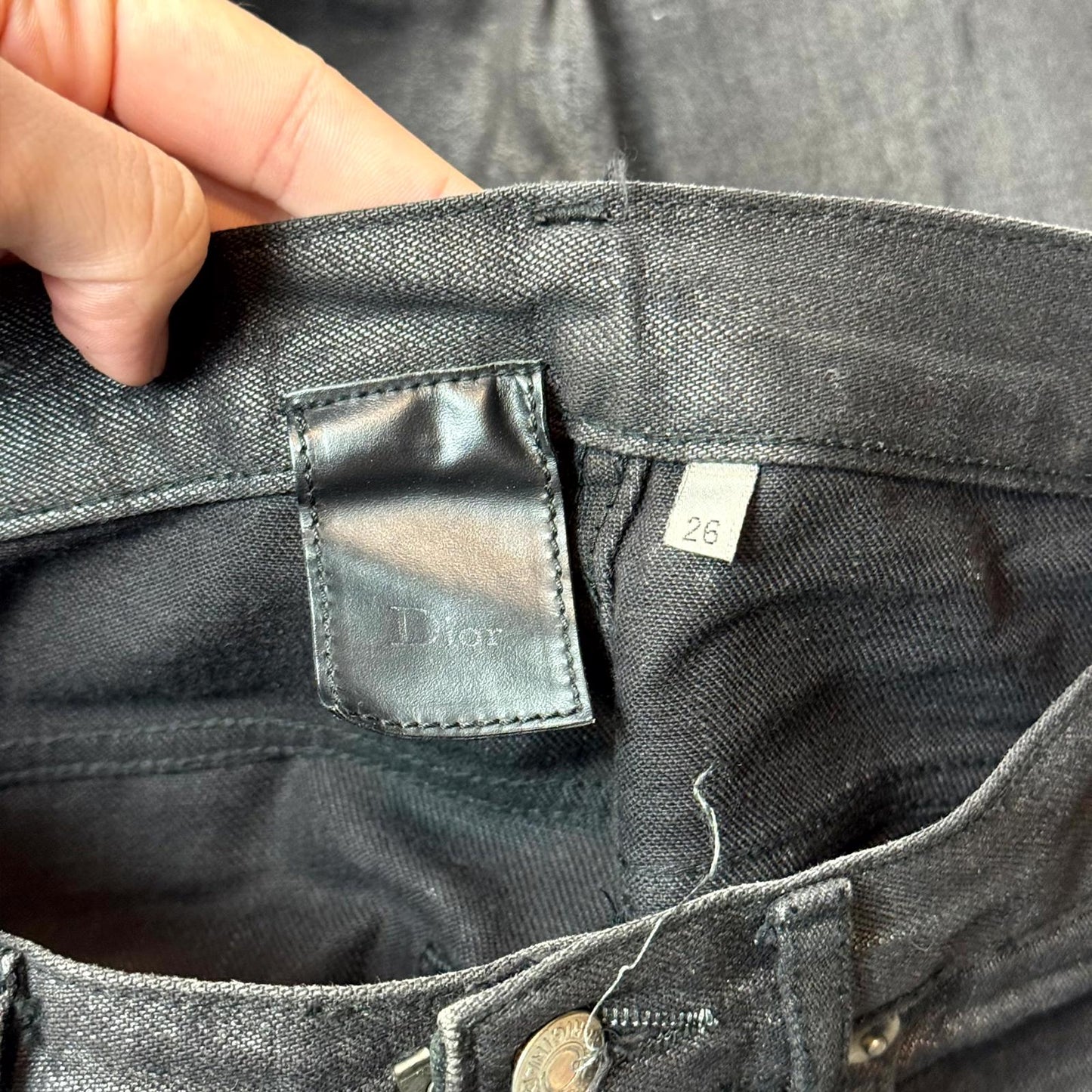 AW07 Dior Homme Light Wax Coated Denim