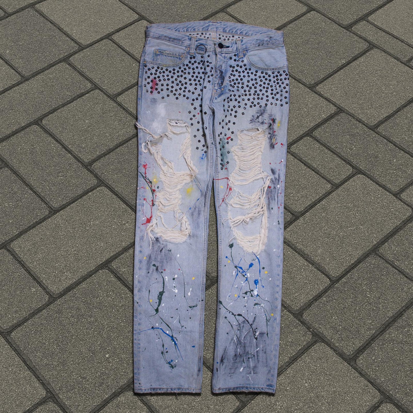 SS06 Number (N)ine Studded Painter Denim