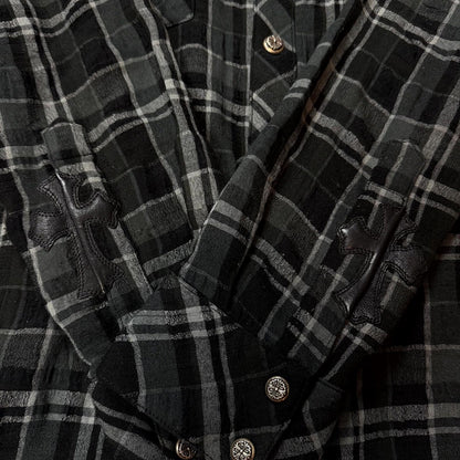 Chrome Hearts Black Celtic Cross Patch Flannel