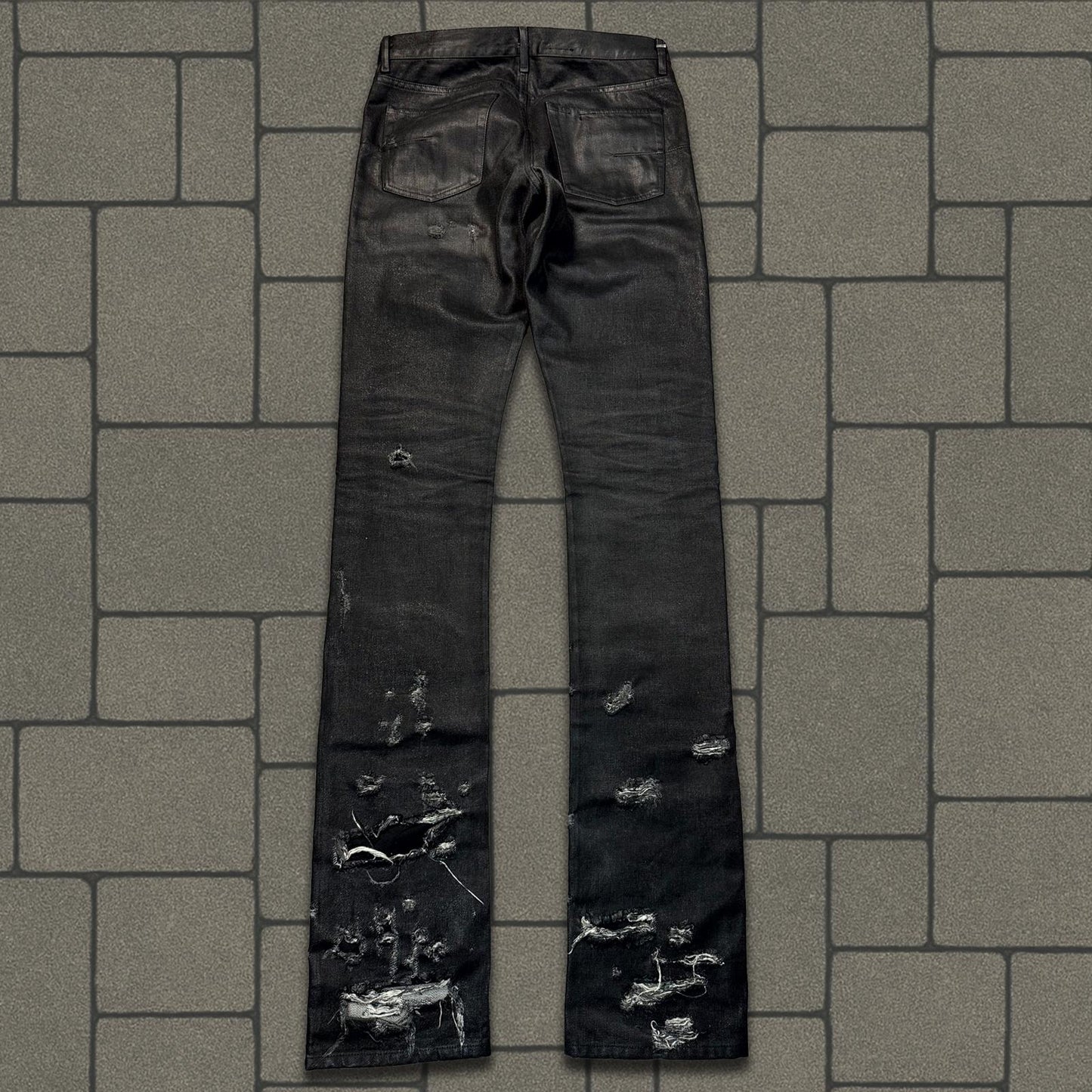 SS04 Dior Homme Waxed Strip Denim