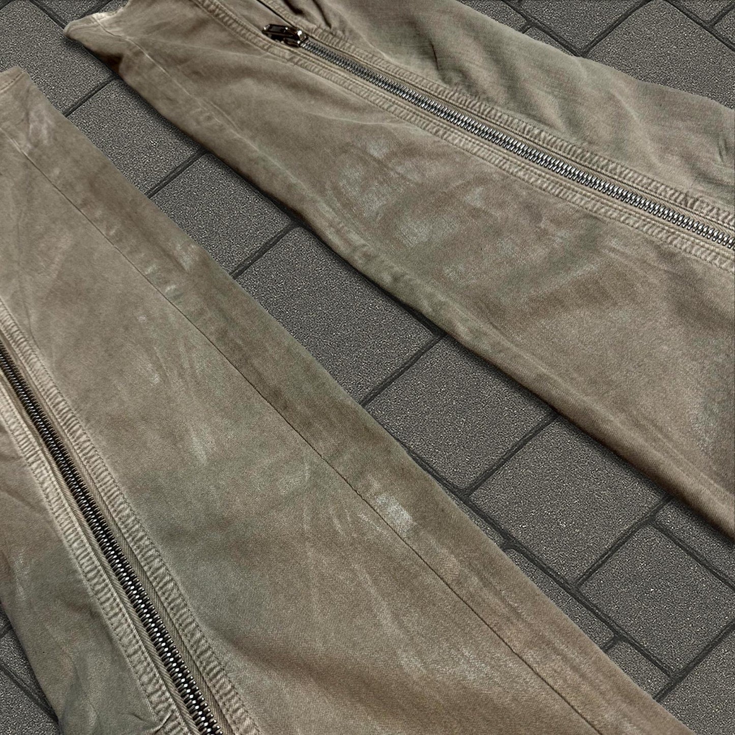 Rick Owens Waxed Pearl Bolan Banana Cut Denim