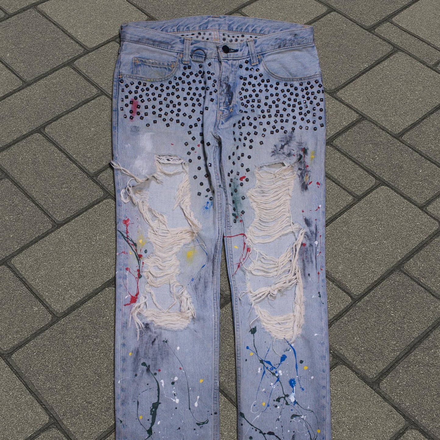 SS06 Number (N)ine Studded Painter Denim