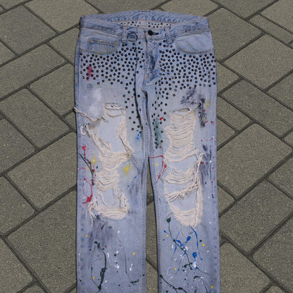 SS06 Number (N)ine Studded Painter Denim