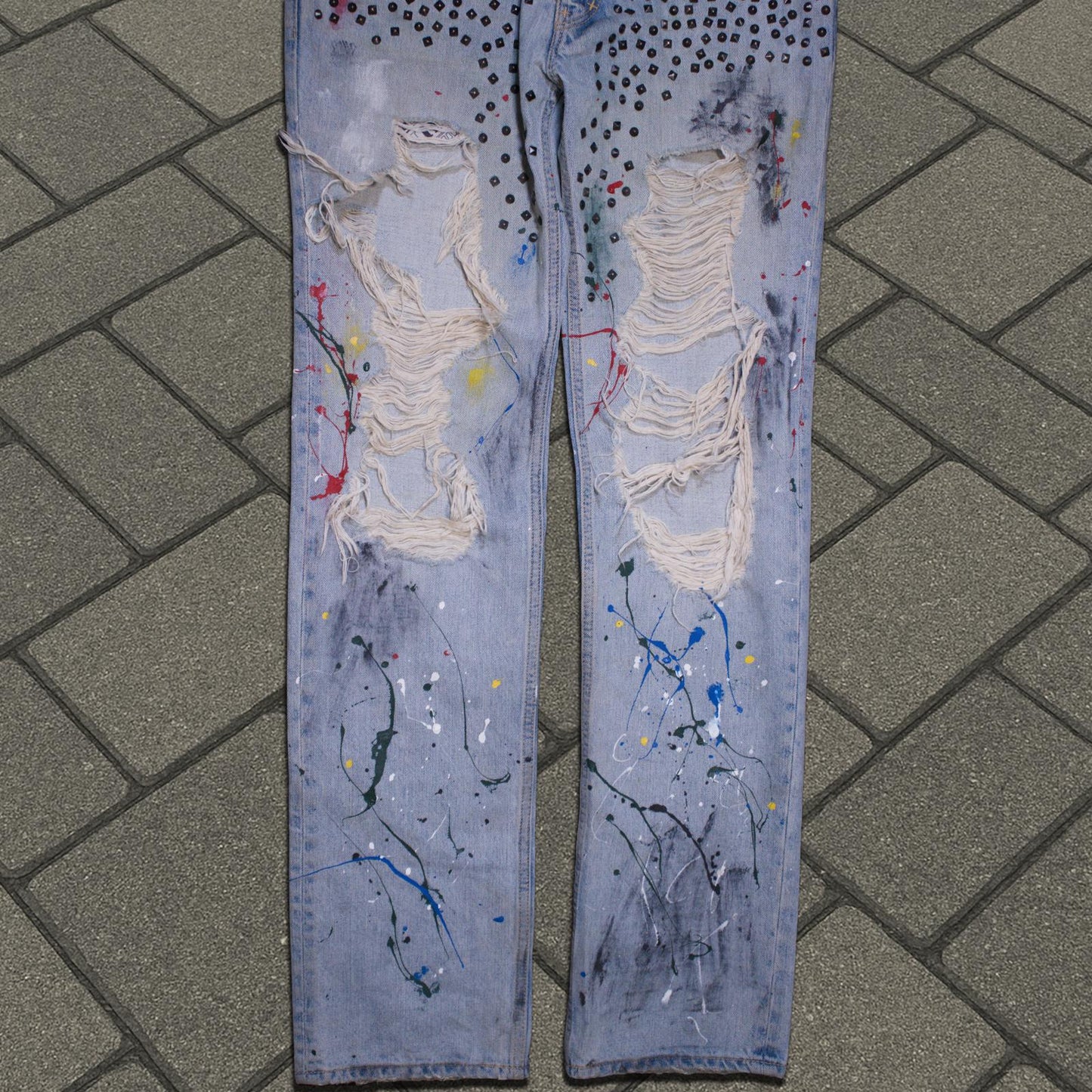 SS06 Number (N)ine Studded Painter Denim