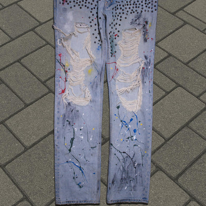 SS06 Number (N)ine Studded Painter Denim