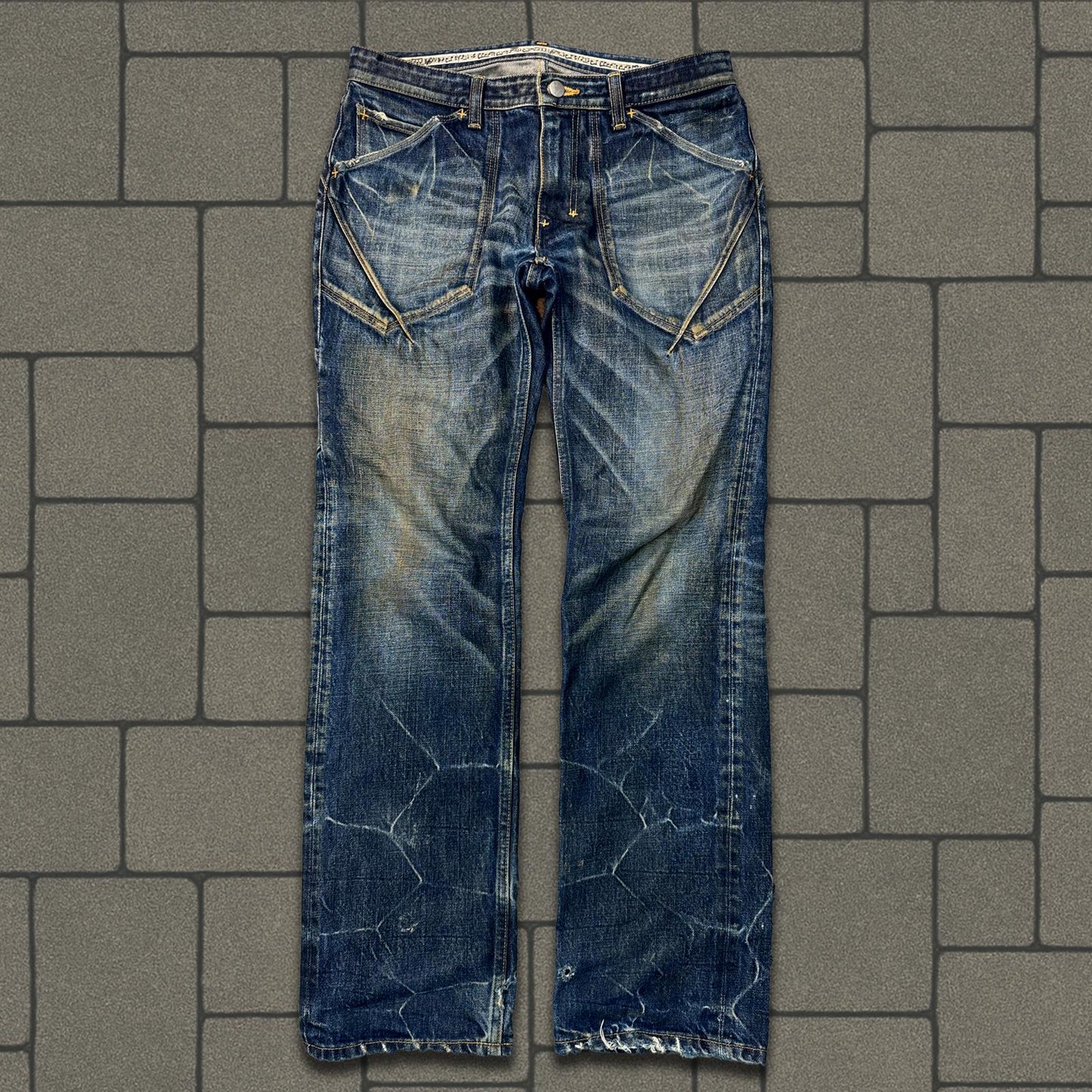 SS07 Number Nine Mudwash Pain Denim