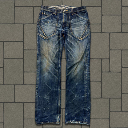 SS07 Number Nine Mudwash Pain Denim