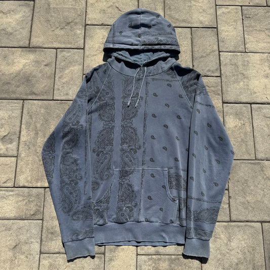 AW04 Raf Simons Blue Paisley Hoodie