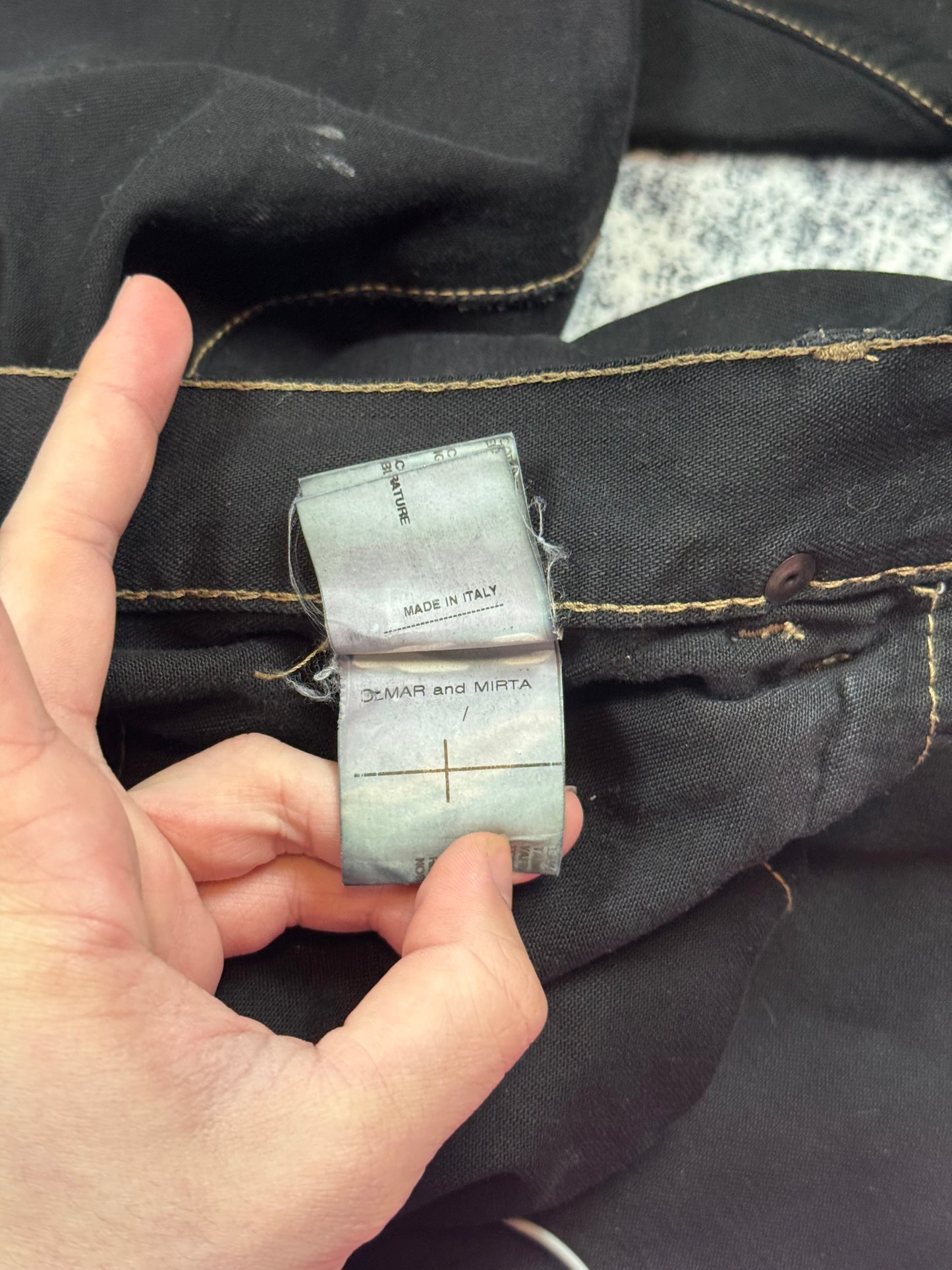 SS07 “Wishbone” Rick Owens Black Spiral Denim