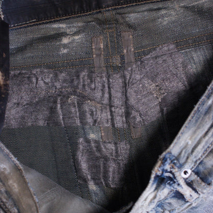 SS09 Rick Owens Acid Wash Banana Cut Denim