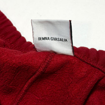 AW18 Vetements Red Spellout Sweatpants